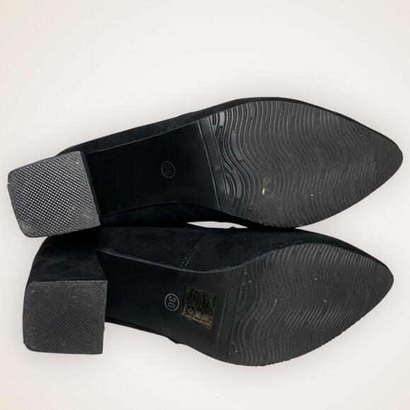 Women’s 36 Black Suede Ankle Booties - Picture 6 of 7